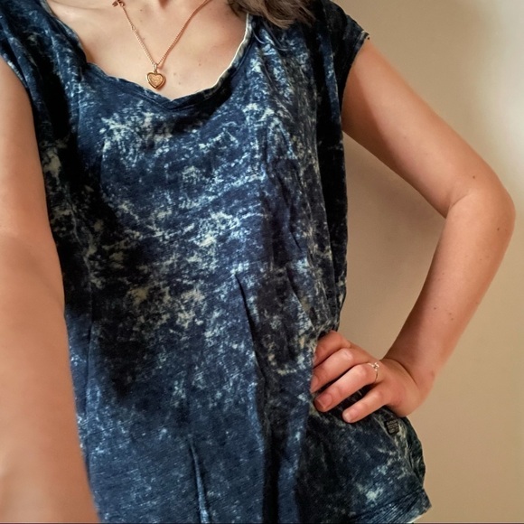 G-STAR BLUE DYE  V-NECK TEE - XS - Picture 2 of 15